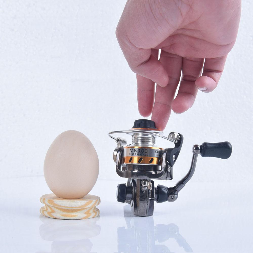 Ice Fishing Reel Mini Spinning Reels Small Zinc Alloy All Metal Spool Delicate Front Drag 4.3:1 Coil for Boat Rock Ice Fishing Lure Ultralight Wheel