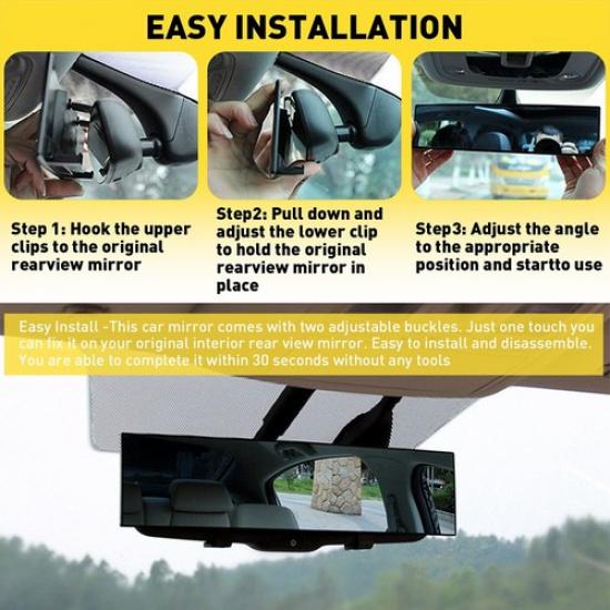 Auto Innen Rückspiegel Klare Sicht Weitwinkel Rückspiegel Panoramaspiegel