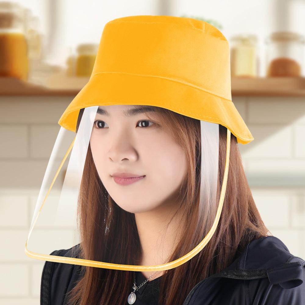 Full-Face Kitchen Oil Splatter Proof Mask Detachable Waterproof Kitchen Fumes Face Shield Anti-Fog Transparent