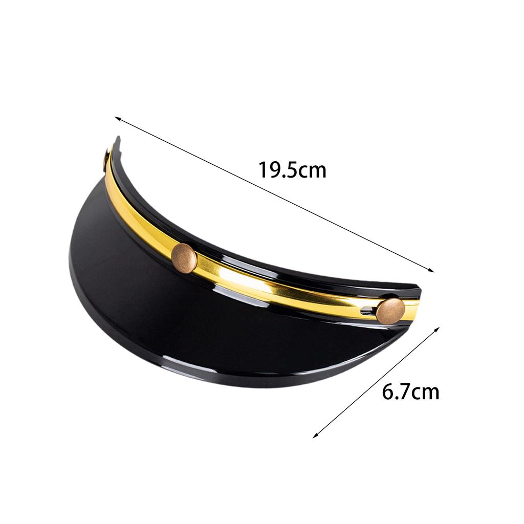 Universal Motorcycle Helmet Visor Peak 3 Snaps Trendy for 3/4 Helmets Spare Parts Helmet Visor Peak Waterproof SUN Protection