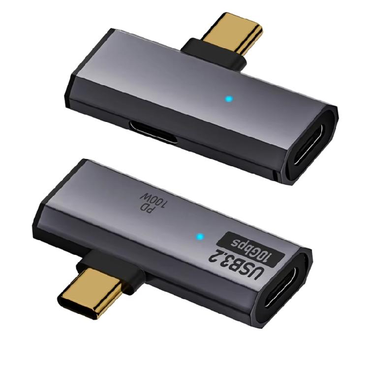 

2 in 1 USB C Type C to USB3.2 10Gbps 100W Fast Charging Data Adapter OTG Cable Adapter for Phone Laptop Tablet сірий