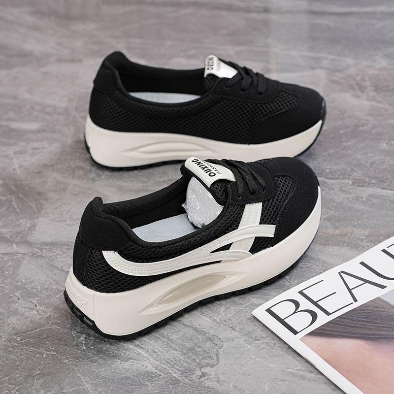 Summer one-pedal lace-up casual women's shoes soft sole versatile breathable fashion travel shoes breathable