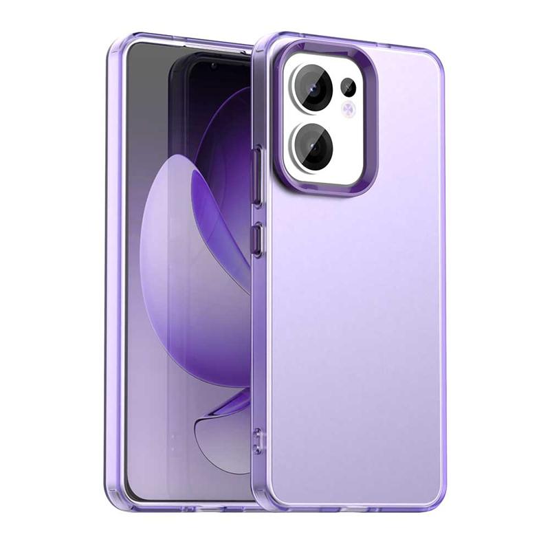 

Anti-Drop Candy Color Phone Case For Oppo Reno13 F Matte Transparent Back Case For Oppo Reno 13F Cover For Oppo Reno 13F Case For Reno 13F 5G фиолетовый