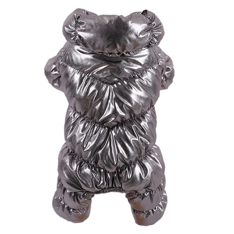 Pet Dog Jackets Winter Pet Clothes for Dog Warm Jackets Coat Outfit for Walking L серебряный