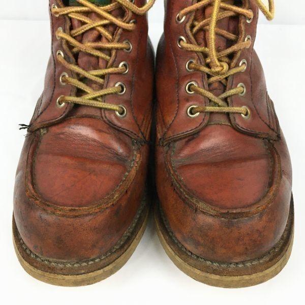 90er Halbkreis Hundemarke Vintage RED WING Arbeitsschuhe Größe 6.5F 24.5 Braun(GEBRAUCHT)
