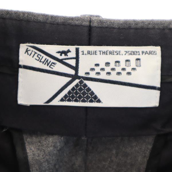 KITSUNE Sanyo Shokai Italian Wool 100% Wool Long Pants 42 Gray Men's Used