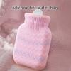 Mini Silicone Hot Water Bottle 300ml With Soft Cover Support Microwave Water Bottle Water Bag For Winter Use