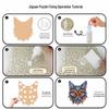 HOOLOOG Handmade Totem Fox Cross-Stitch Wooden Puzzle and Decorative Painting Gift