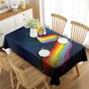 Striped Tablecloth for Rectangle Tables, Abstract Geometric Stripe Polyester Geometric Table Cloth for Kitchen Dining Room