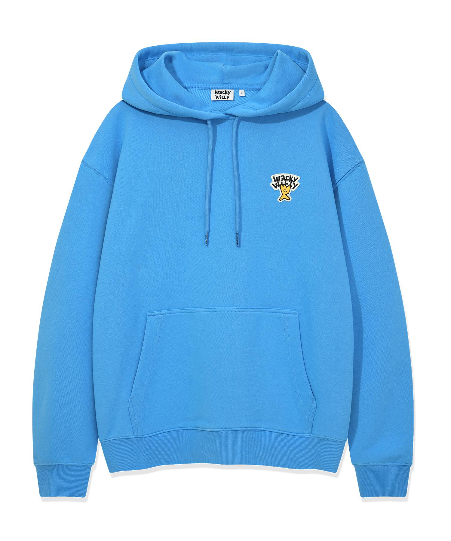 Wacky Willy Basic Logo Wappen Hoodie Blue Xs
