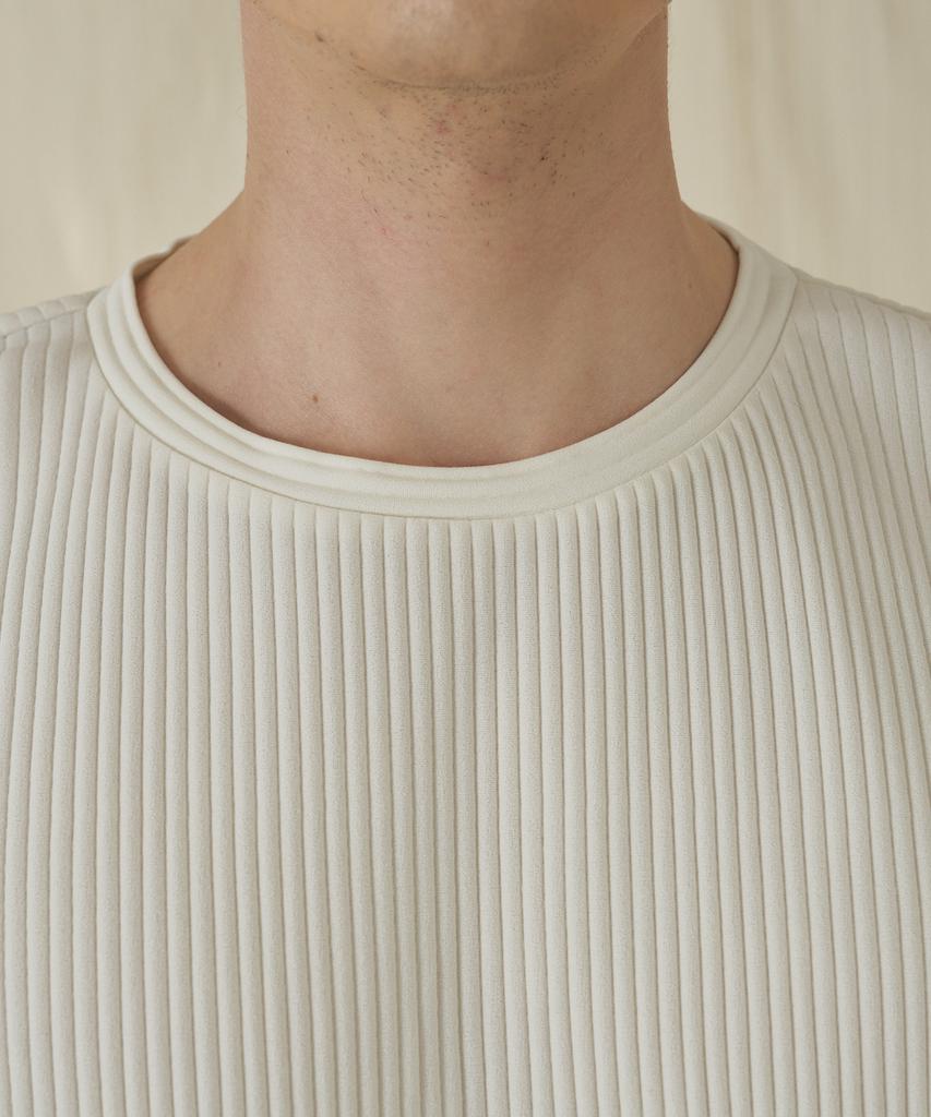 210EDIT Pleated Short Sleeve T-Shirt_Zd2Ts161_Ivo