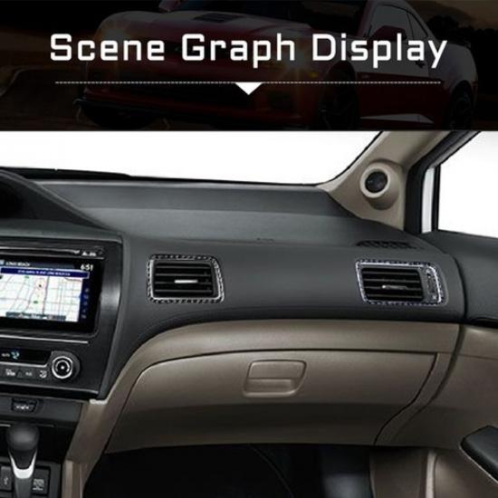 For Honda Civic Coupe 2013-2015 Carbon Fiber Passenger Side Air Vent Outlet Trim