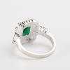 Women's Green Zircon Silver Plated Ring Wedding Bague Jewelry Gift