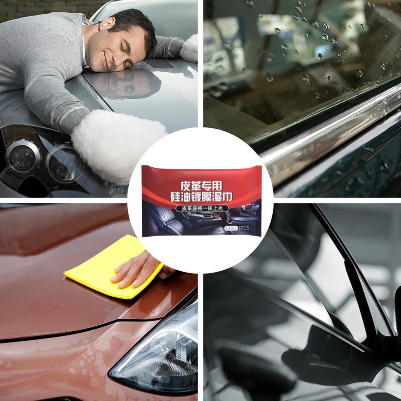 Interior Car Wipes Interior Cleaner & Dashboard Wipes For Quick Detailing Large Automotive Interior Dust Wipes For Vehicle Seat