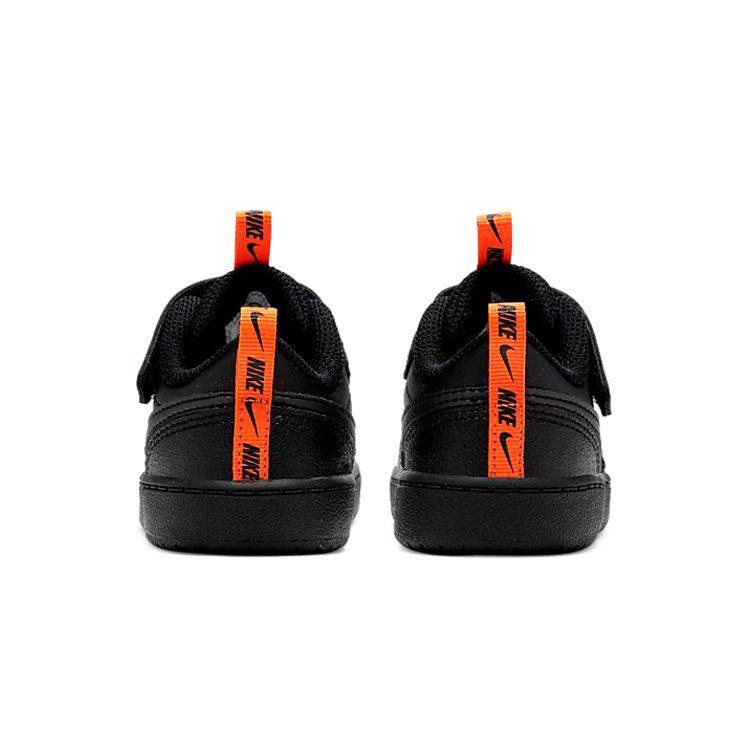 Nike Court Borough Slip Resistant Cushioning Abrasion Resistant Breathable Low top Toddler Shoes Black CT3963-001