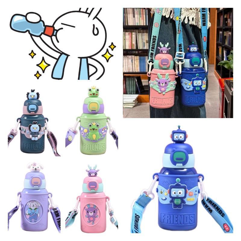 Pattern Cartoon 450ml Children Stainless Steel Insulated Cup Sippy Cup Kids Gift