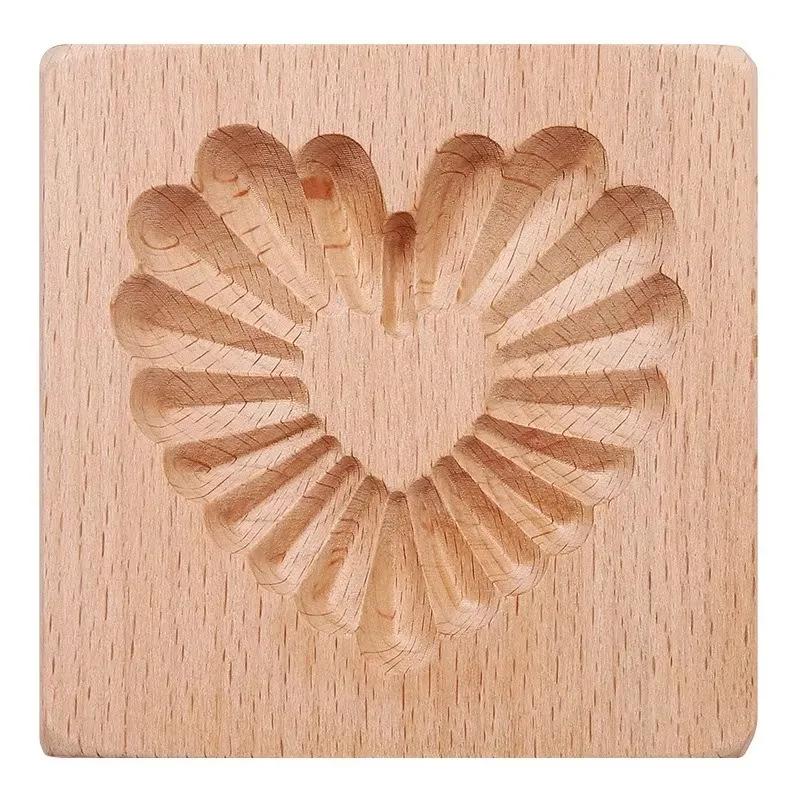 Cookie Molds for Baking Wooden Cookie Cutter 3D Gingerbread Cookies Moulds Press Cake Embossing Pumkin Bakery Gadgets Stamps