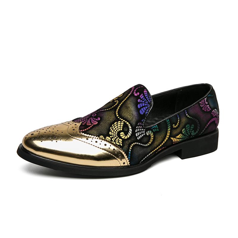 

New Men s Pointed Mixed Patchwork Tassel Dress Casual Shoes Gentleman Slip On Loafers Wedding Dress Business Homecoming Footwear 38