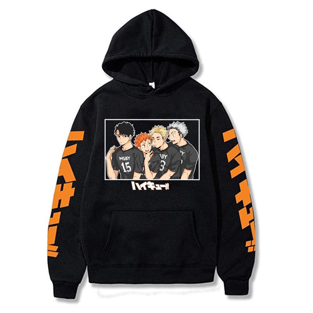 Shoyo Hinata Xudi Anime Grafikasi Harajuku Erkaklar Ayollar Moda Brend Dizayni Pullover Erkaklar Kuz Qish Xudilari