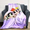 1pc Powerpuff2 Blanket, Gift, for Men and Women, Soft Blanket, Good for Sofa Bed Couch Travel, Lightweight Flannel Blanket