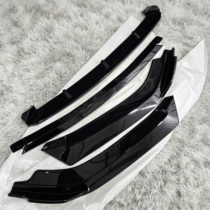 4PCS Front Bumper Lip Spoiler Splitter Chin For SEAT Cupra Leon VZ TSI Sportstourer 2024 2025 Gloss Black Body Kits