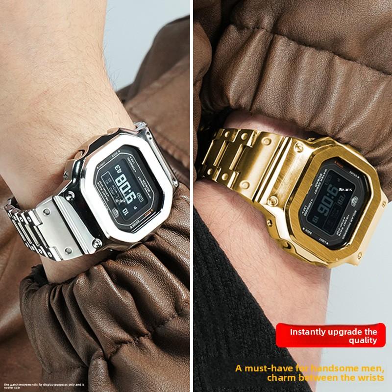DW H5600 Edelstahl Gehäuse & Armband Mod-Kit Für Casio G-SHOCK DW-H5600 dw-h5600 Modifiziertes Metall Lünette Armband Set Zubehör Werkzeuge
