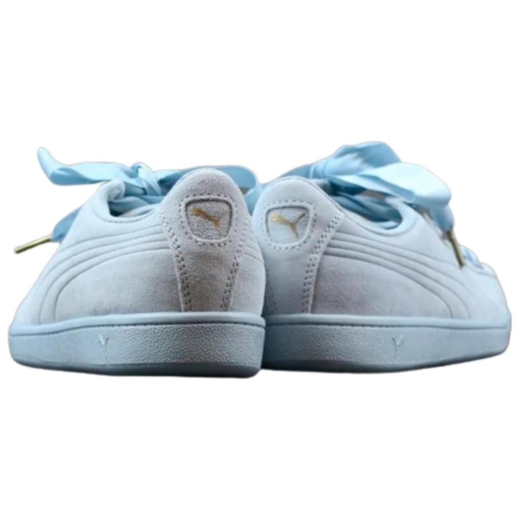 New PUMA Vikky Ribbon Anti Slip Wear Resistant Low Top Skateboard Shoes Women's Blue 364262-06
