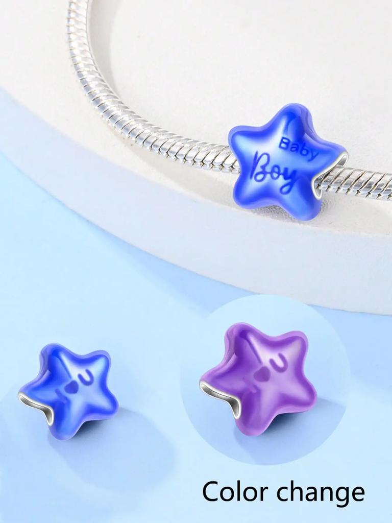 Charms Plata Copper Colors Starry Sky Beads Charm Pendant For Original Bracelet For Women Diy Jewelry Love Gift
