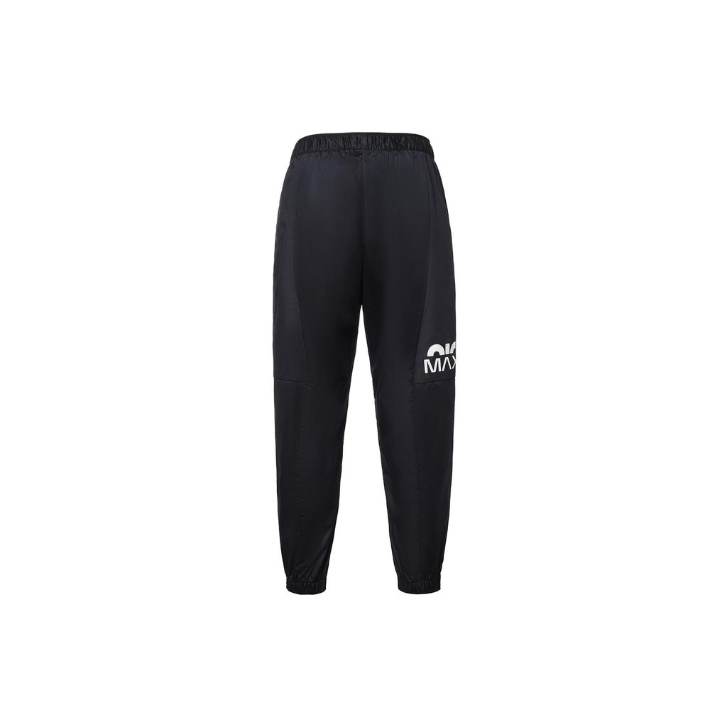 Nike Color Block Large Logo Print Woven Retro Sport Spliced Knitted Pants Women Pants Black DM6087-010