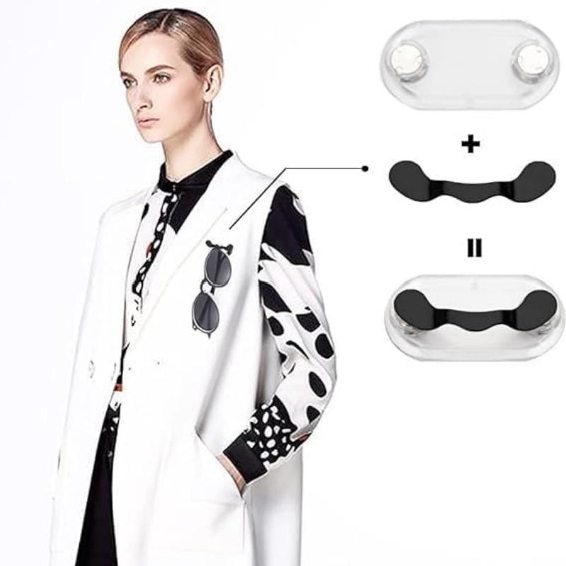 Magnetic Eyeglass Holder Clip Magnet Brooch For Shirt Collar Id Badge Holder And Earphone Clip Magnetic Accessory 1/2Pcs