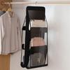 6-Grid Double-Layer Thick Transparent Bag Storage Hanging Bag Wardrobe Dustproof Three-Dimensional Hanging Bag Hanging Bag