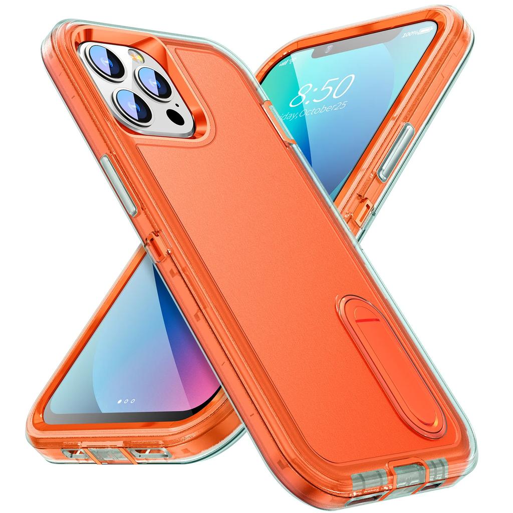 3IN1 Hybrid Military Anti-Shock Strong Phone Case For iPhone 17 Air 16 11 12 13 14 15 Pro Max 15 Plus PC Hard Holder Phone Cover