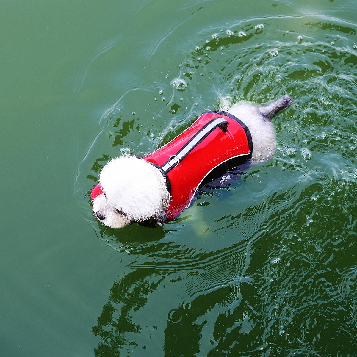 Reddingsvest Hond Zomer Reddingsvest Met Verwijderbare Voorste Drijver Verstelbaar Hoge Drijfkracht Zwempakken Voor Kleine Middelgrote Honden Zwemmen (red,M for 5-10kg)
