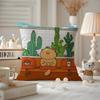 Cushion Cover Anti-dustmite Pillowcase Invisible Zipper Silky Short Plush Sofa Cushion Cover Cute Bear