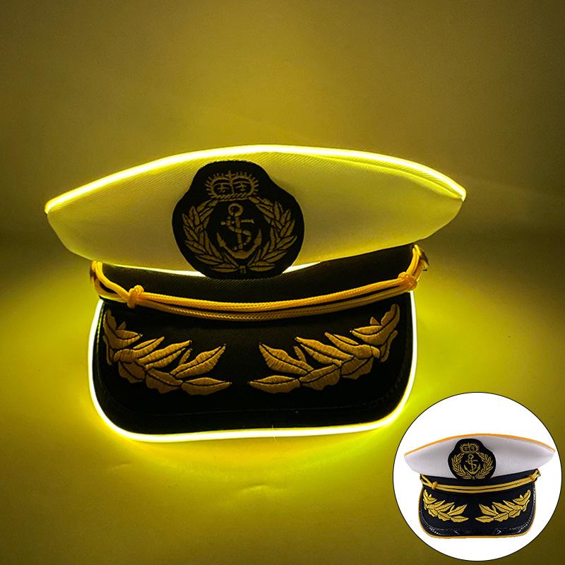 Vierfarbiger LED-Leuchtcowboyhut für Bühne & Halloween-Party