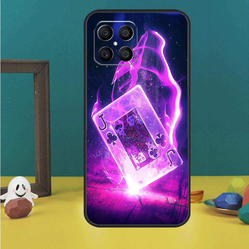 Poker Playing Card Case For Honor X9c X8a X8b X9b X9a X8 X9 50 70 90 Lite Honor 200 Pro Magic 5 6 7 Lire Cover