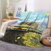 3D Painted Garden Landscape Theme Flannel Throw Blanket Soft Lightweight Warm for Living Room Bedroom Bed Sofa Couch Kids Adults Gifts