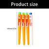 4 Pcs Retractable Gel Pen Smooth Writing Tool Carrot Gel Ink Pen with Comfortable Grip For Students