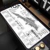 Mouse Pad Gamer Black And White Airplane Drawing Xl New Computer Custom Mousepad Xxl Mousepads Carpet Office Desktop Mausepad