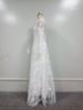 2024 Women's Lace Wedding Dress with Floral Train and Elegant Swing Evening Gown