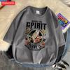 Where The Spirit There Is Freedom Printed Men'S Tshirt Cartoon Art Tees Popular Cotton T Shirt Retro Loose Short Sleeved