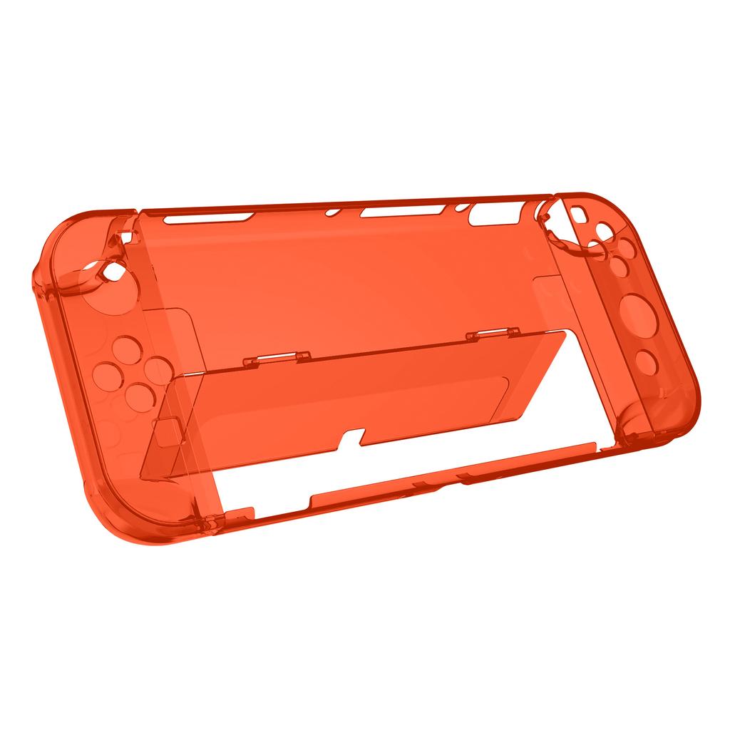 For Nintendo Switch OLED Protector Transparent Hard PC Case with Kickstand
