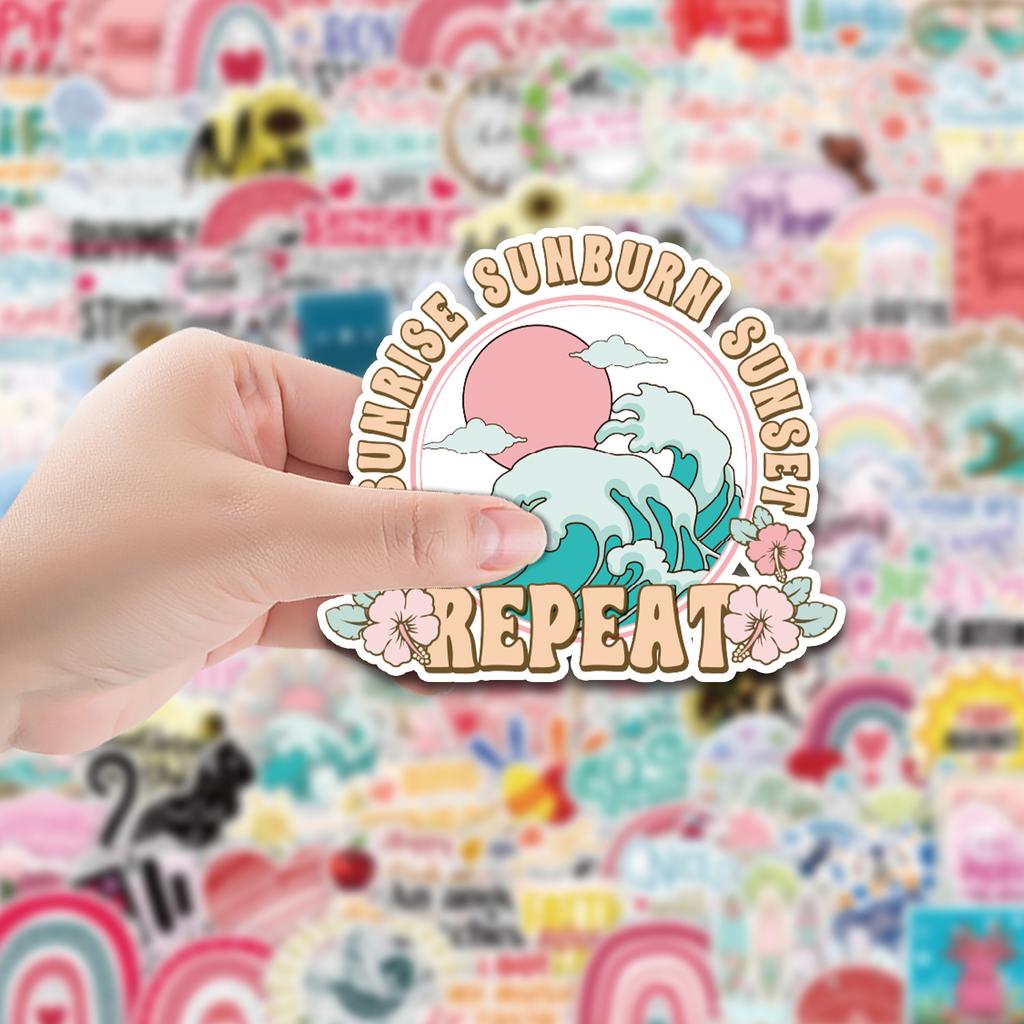 100 English Phrases Graffiti Stickers Computer Mobile Phone Suitcase Decoration Stickers Waterproof Creative Stationery Stickers