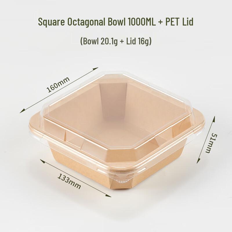Eco-Friendly Kraft Paper Octagonal Takeaway Box