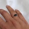 Natural Oval Cab Black Onyx 925 Sterling Silver Dainty Stacking Ring Jewelry