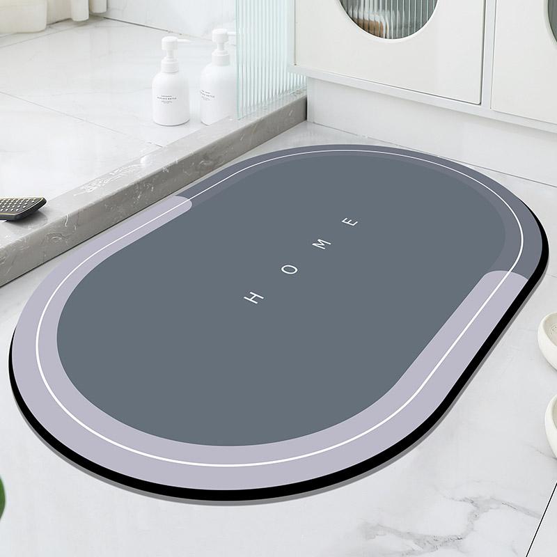 1pc of Diatom Mud Bathroom Floor Mat, Entry Water-absorbing Small Rug, Bathtub Foot Pad, Shower Room Door Mat, Hand-washable Mat