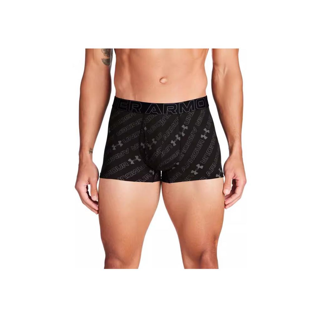 Under Armour Pružné pánské boxerky s potiskem písmen, tříbalení 1387428-001