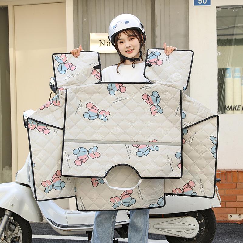 Windschutzscheibe für Elektrofahrrad: Sommer-Sonnenschutz, Sonnenschutzmittel, Winddicht, Doppelseitige wasserdichte Steppdecke für Frühling & Herbst.