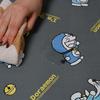 Marushin Kitchen Mat, Doraemon, Doraemon Space, Wipeable, Water-Repellent, Non-Slip, PVC, Approx. H45 X W180cm, 2875010600