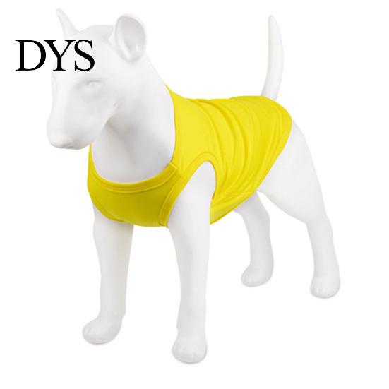 Dog Vest Solid Color Round Neck Elastic Pet Clothes Cotton T-shirt Summer Puppy Costume